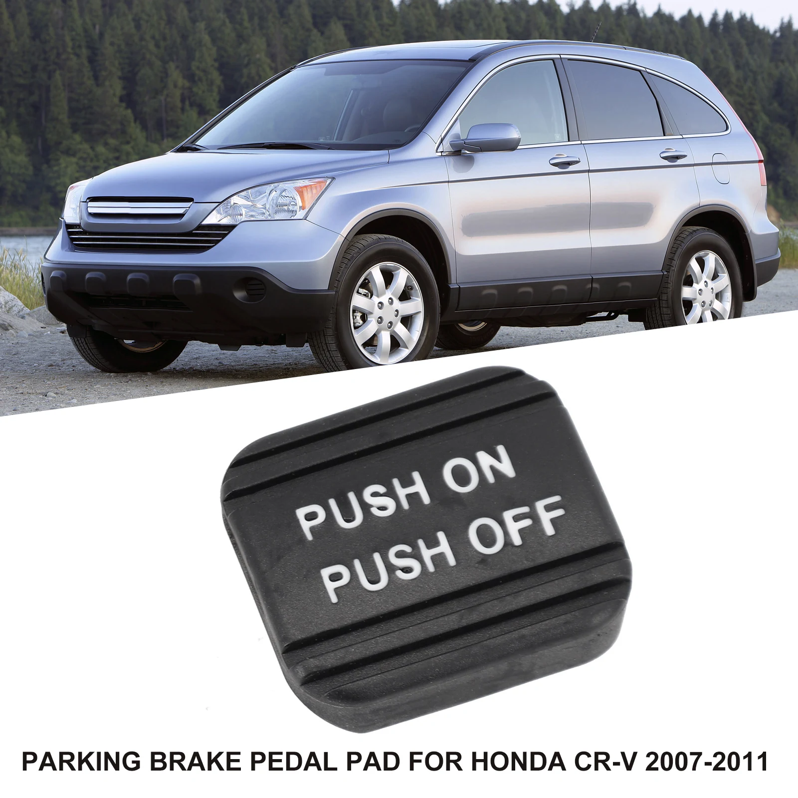 

Car Parking Brake Pedal Pad Black Car Accessories Front Pad Cover Push-On Replacement Rubber 1PC 47120-S0X-003
