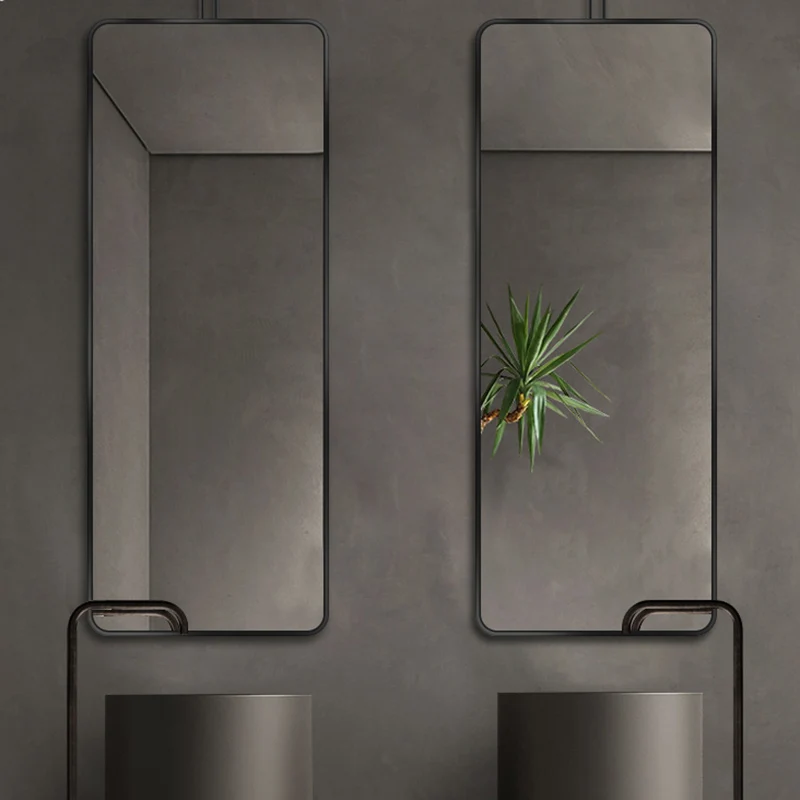 

Black Shaving Mirror Shower Design Nordic Wall Makeup Mirror Modern Aesthetic Espejos Cuerpo Completo Bathroom Accessories