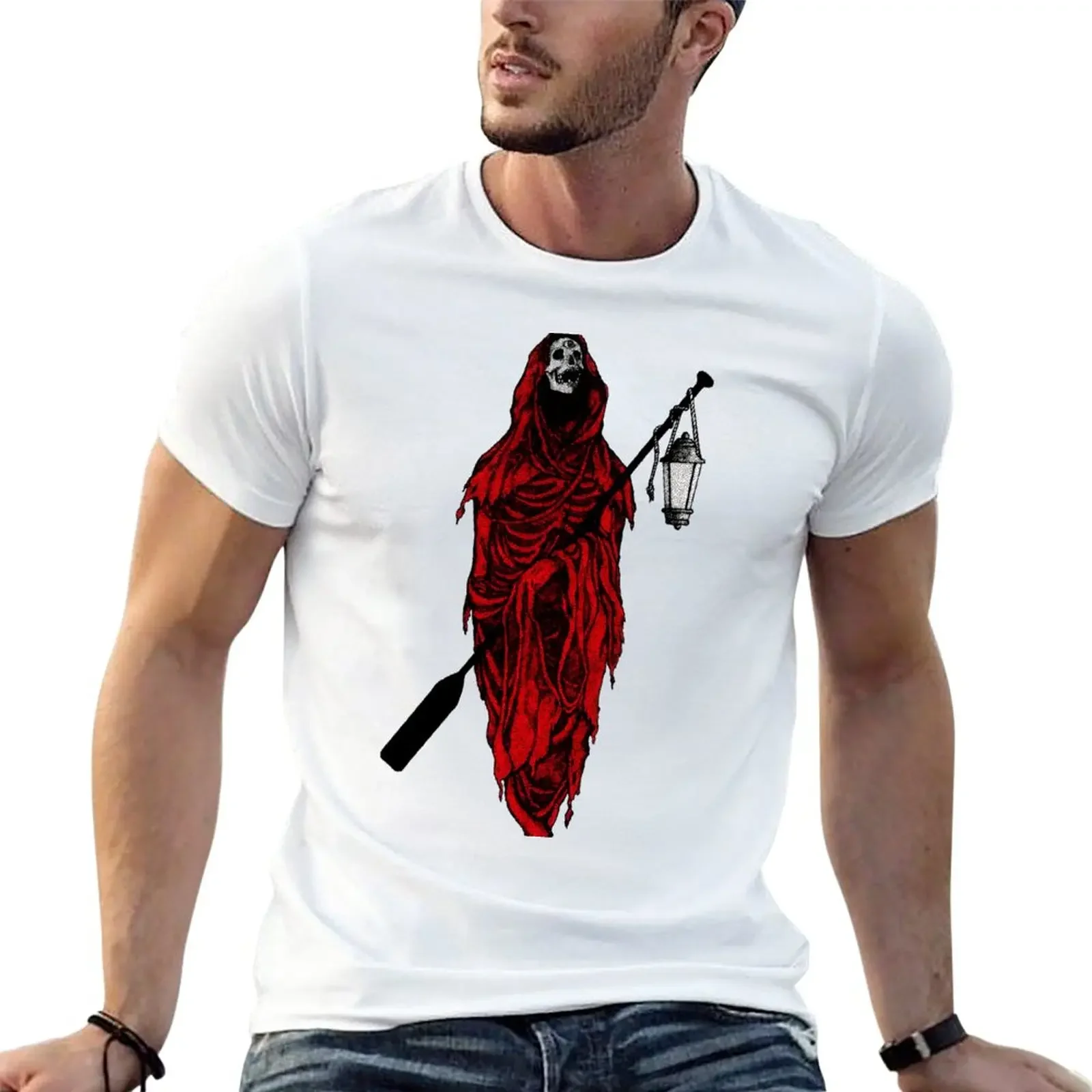 Новая футболка Charon the Ferryman черная одежда в стиле аниме летний топ для мальчика