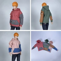 16 scale male soldier skateboard sweatshirts hole street style splicing top hoodies for 12inch action figure body model