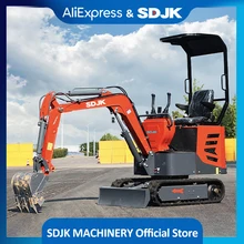 Agricultural Machinery JKW-10 Mini Excavator Small Digger 0.8 Ton 1 Ton Micro Digging Machine With Attachments