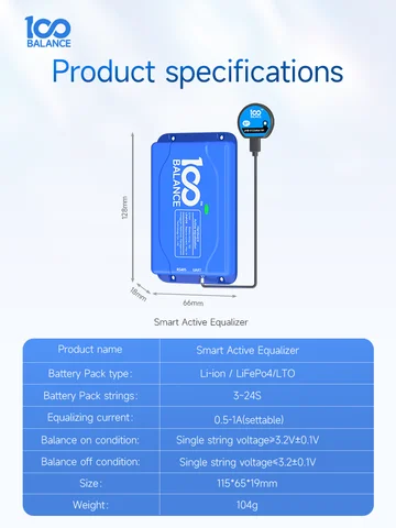 100BALANCE Smart BMS Active Balancer для LiFePO4 аккумуляторов 4S-24S