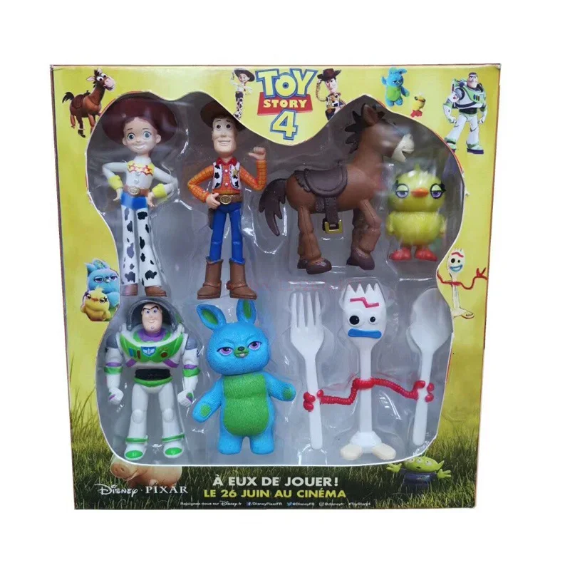 7 шт. Disney Toy Story 4 Фигурки Игрушки Вуди Джесси Базз Лайтер Forky Свинья Медведь Модель