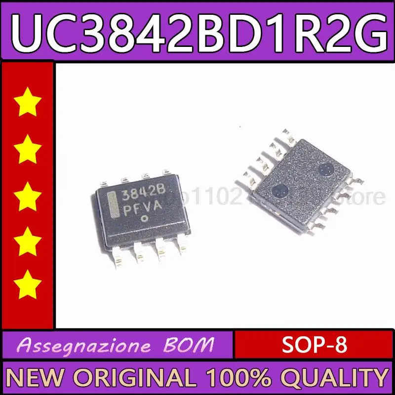 10 шт./партия, патчи 3842b sop-8, новые оригинальные импортные uc3842bd1r2g