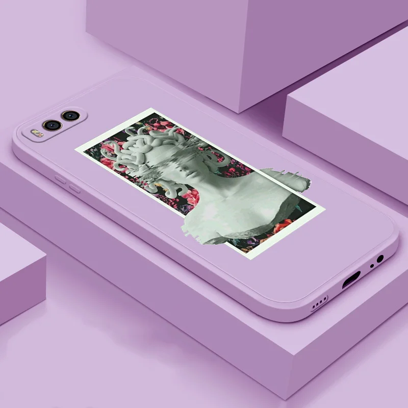 

Case For Xiaomi 6 6X 8 Pro A2 soft case TPU silicone case Straight Edge Liquid Sculpturing Figure Case