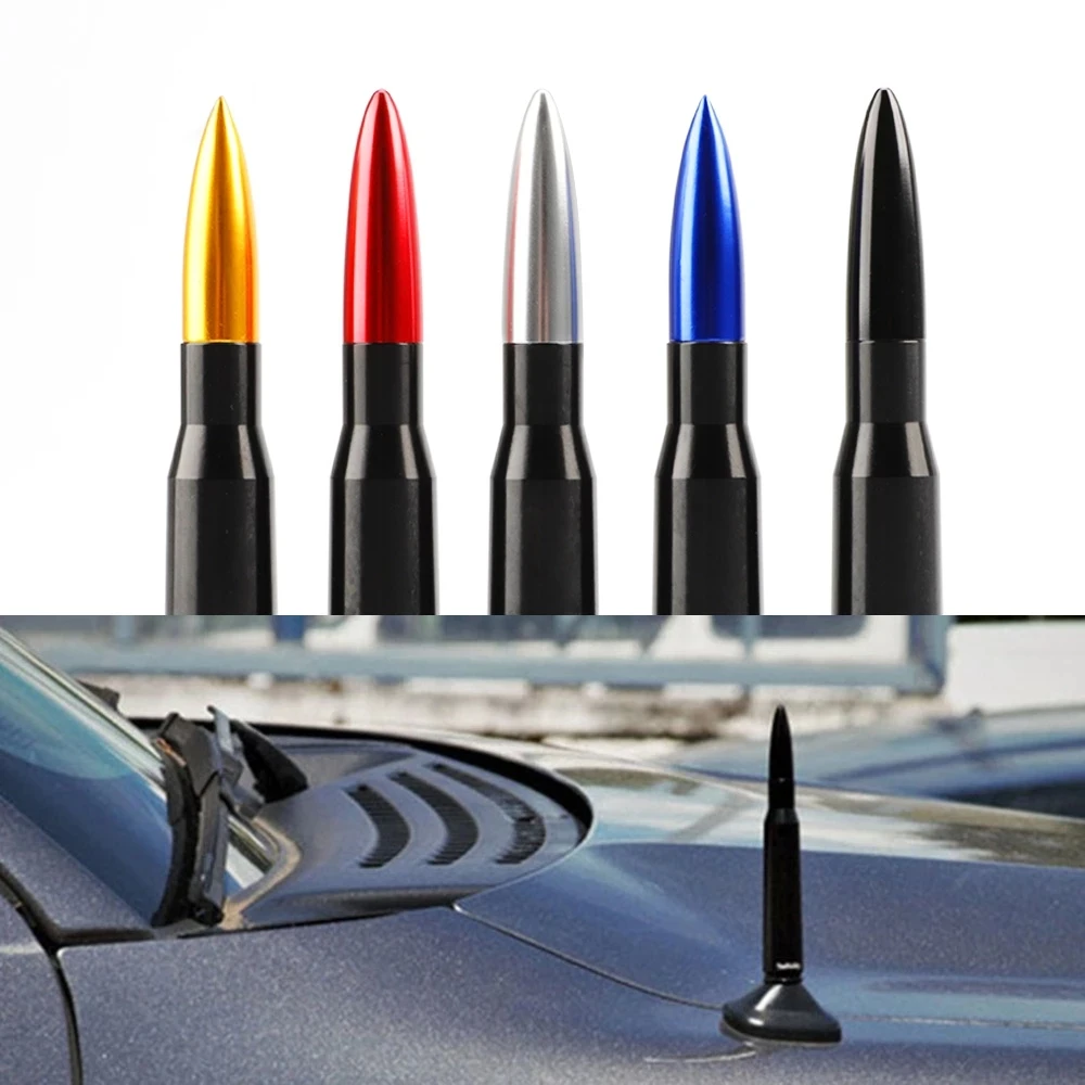 

138mm Car Bullet Antenna Mast With M8*1.5 Accessories For Jeep Wrangler JK/JL/JT 2007-2021 Black Auto Antenna