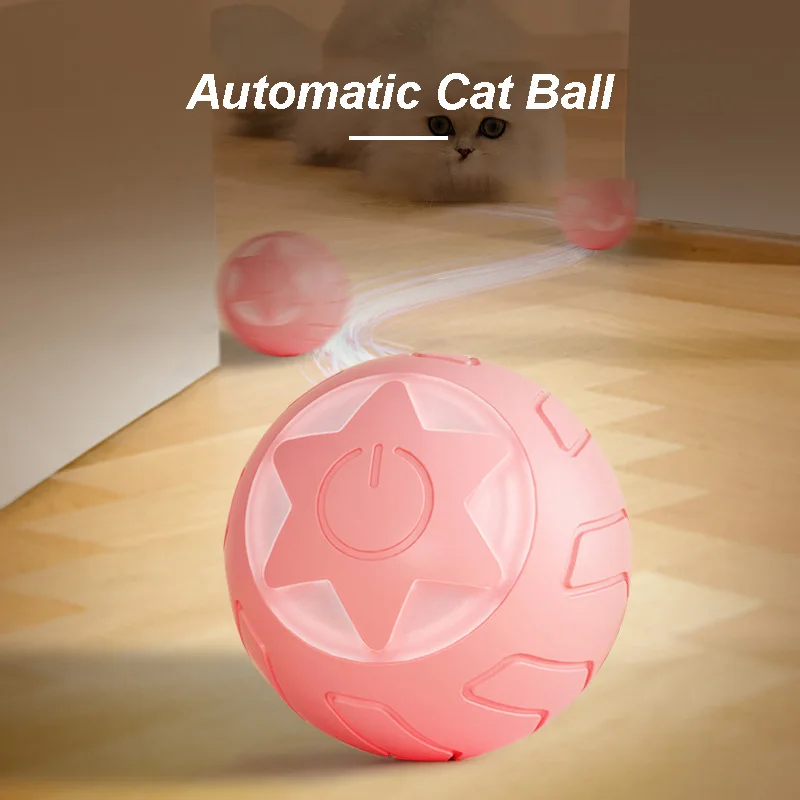 

Smart Cat Ball Toy Automatic Interactive Rolling Ball Electric Cat Toys with 7 Color Led Light Cat Accessories Pet Smart Toys