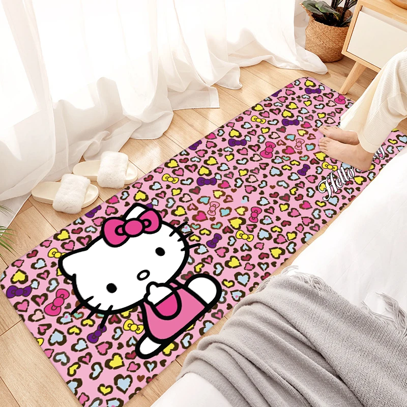 45x120cm holle kitty floor mat fare velvet memory cotton childrens cartoon carpet absorbent footmat bathroom non slip carpet free global shipping