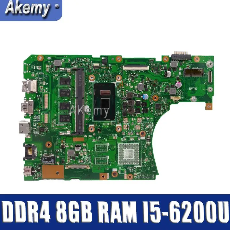 

Материнская плата DDR4 X556UAM для ноутбука Asus X556U X556UV X556UQ X556UQK, протестированная оригинальная материнская плата DDR4, ОЗУ 8 Гб