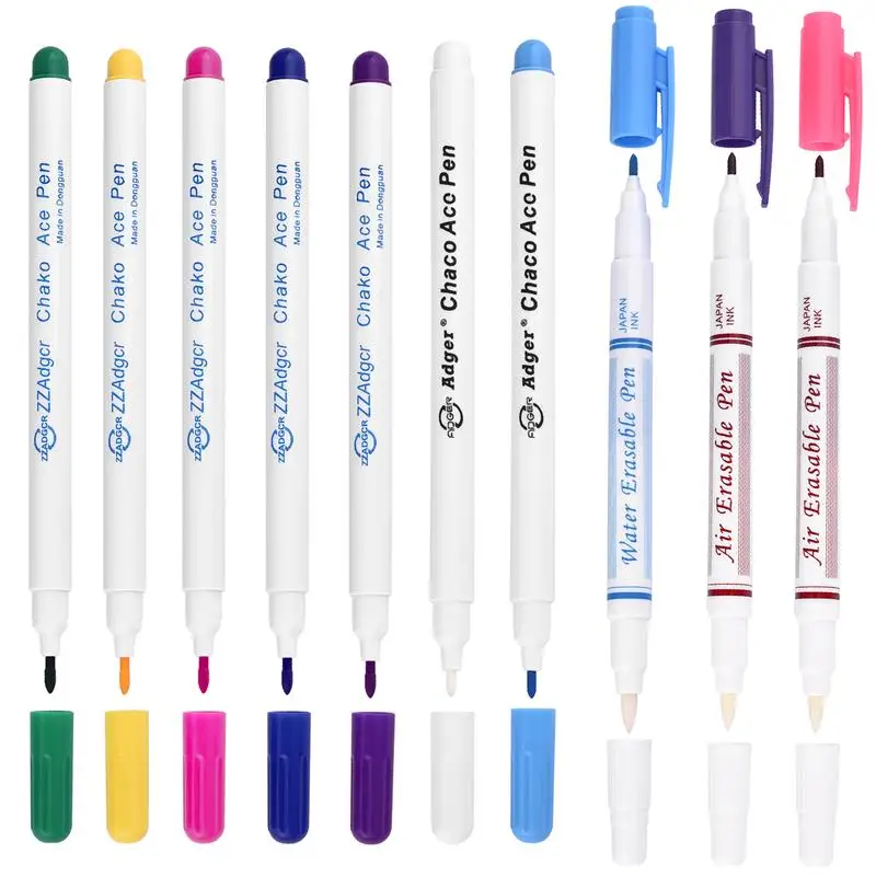 

3/6/7pcs Disappearing Erasable Ink Fabric Marker Pen Cross Stitch Water Erasable Pen Tailor'S Quilting Sewing Tools Dressmaking