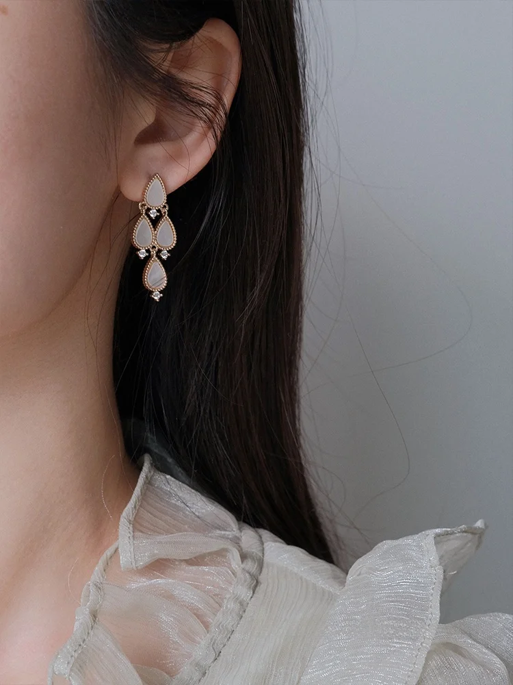 Lahabanagirl каплевидный открытый экран ретро французский sle элегантный натуральный