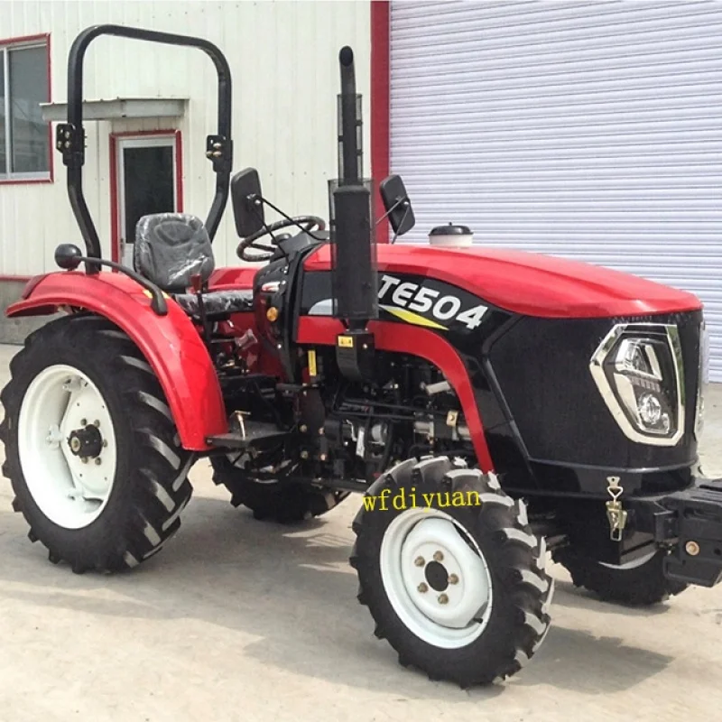 Дешевый: 4x4 60hp Солнцезащитный фермерский трактор сельскохозяйственный дизельный