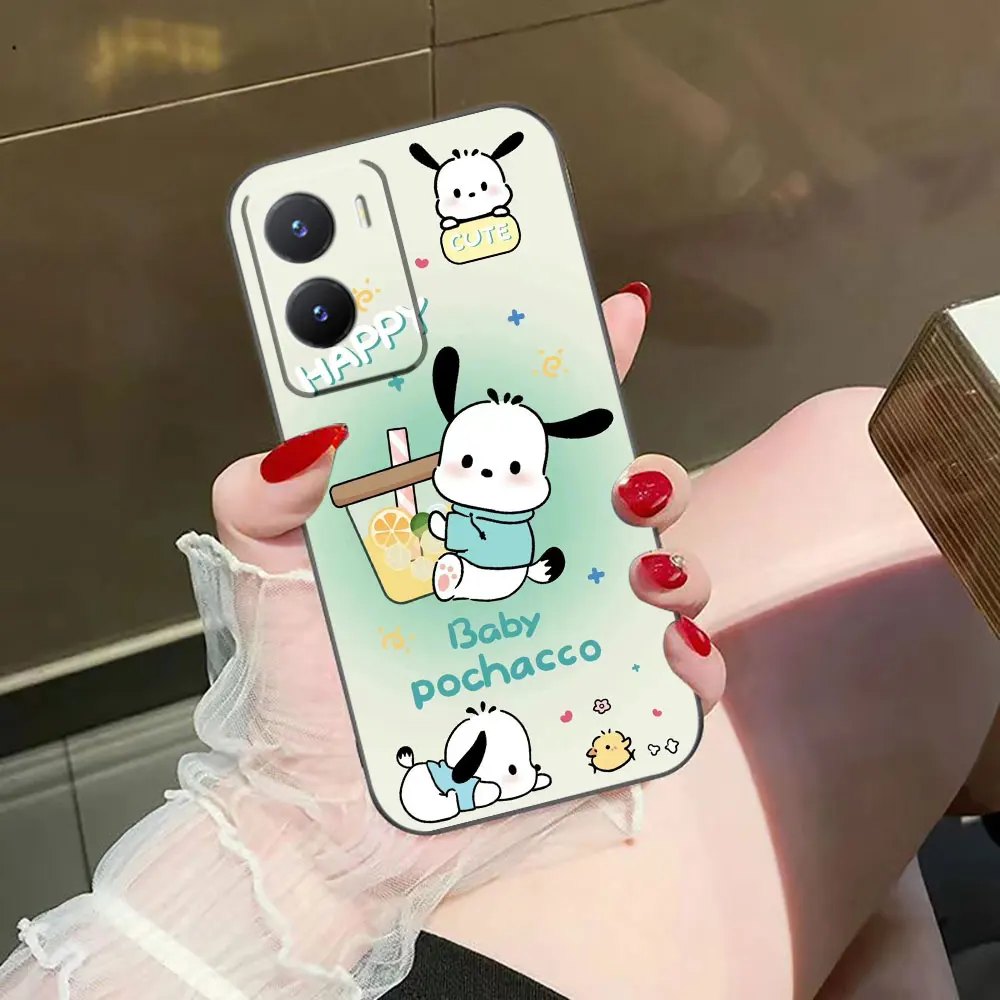 Чехол для телефона Pochacoo Dog Cinnamoroll VIVO Y100 Y93 Y78 Y77 Y76 Y72 Y50 Y51 Y36 Y35 Y28 Y27 Y22S Y21 Y20 Y19 Y17 Y17S Y16