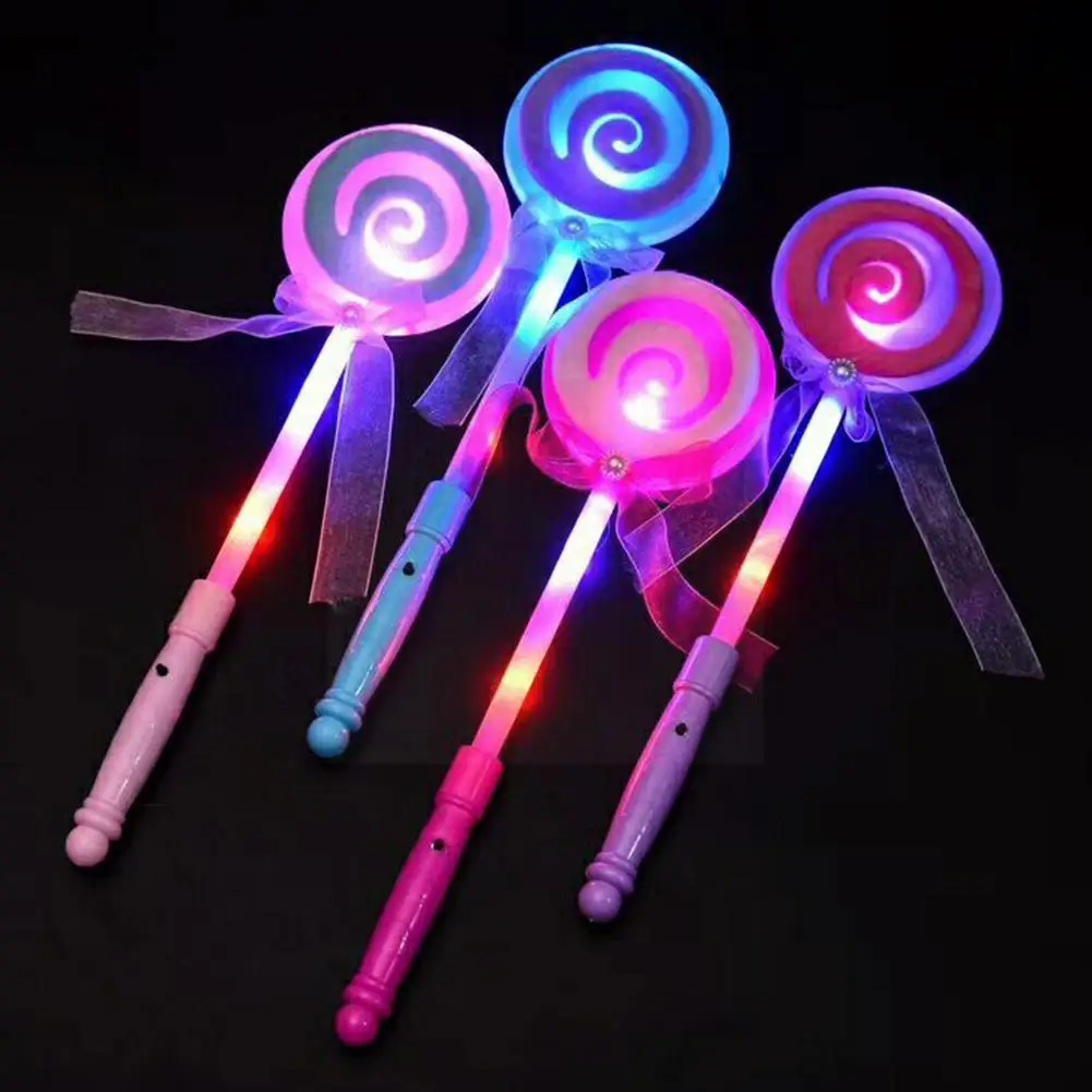 

Luminous Candy Magic Wand LED Lollipop Stick Light Up Flashing Fairy Magic Wand Lollipop Stick Girl For Glowing Party Suppl D2F8