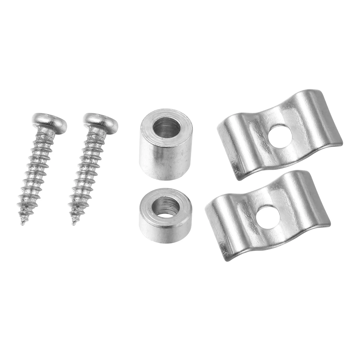 

4 Sets of Electric Guitar Head Pressure Chord Button Stable String Buckle Lock String Buckle Lead String Device (Silver)