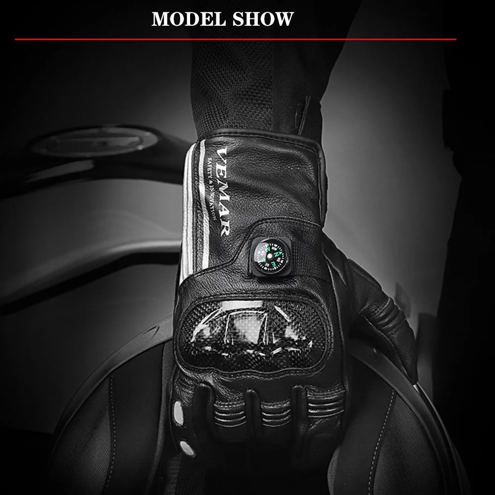 Зимние Мотоциклетные Перчатки Vemar 100% водонепроницаемые теплые мотоциклетные