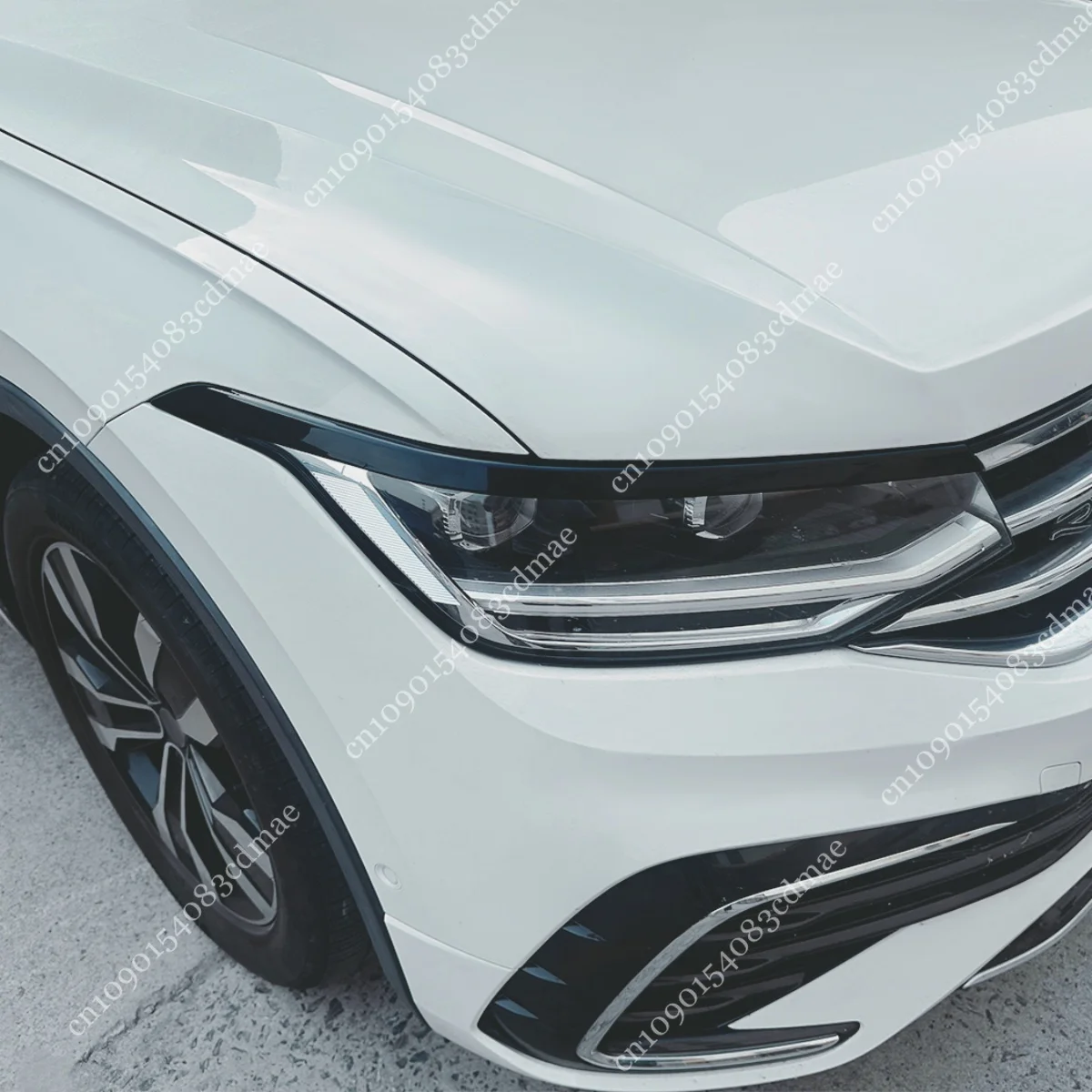 Фото 2 шт. глянцевая крышка для бровей для VW Tiguan MK2 TDI TSI R R-LINE ALLSPACE 2020 2021 2022 2023 отделка подтяжки лица внешние обшивки кузова тюнинг №1