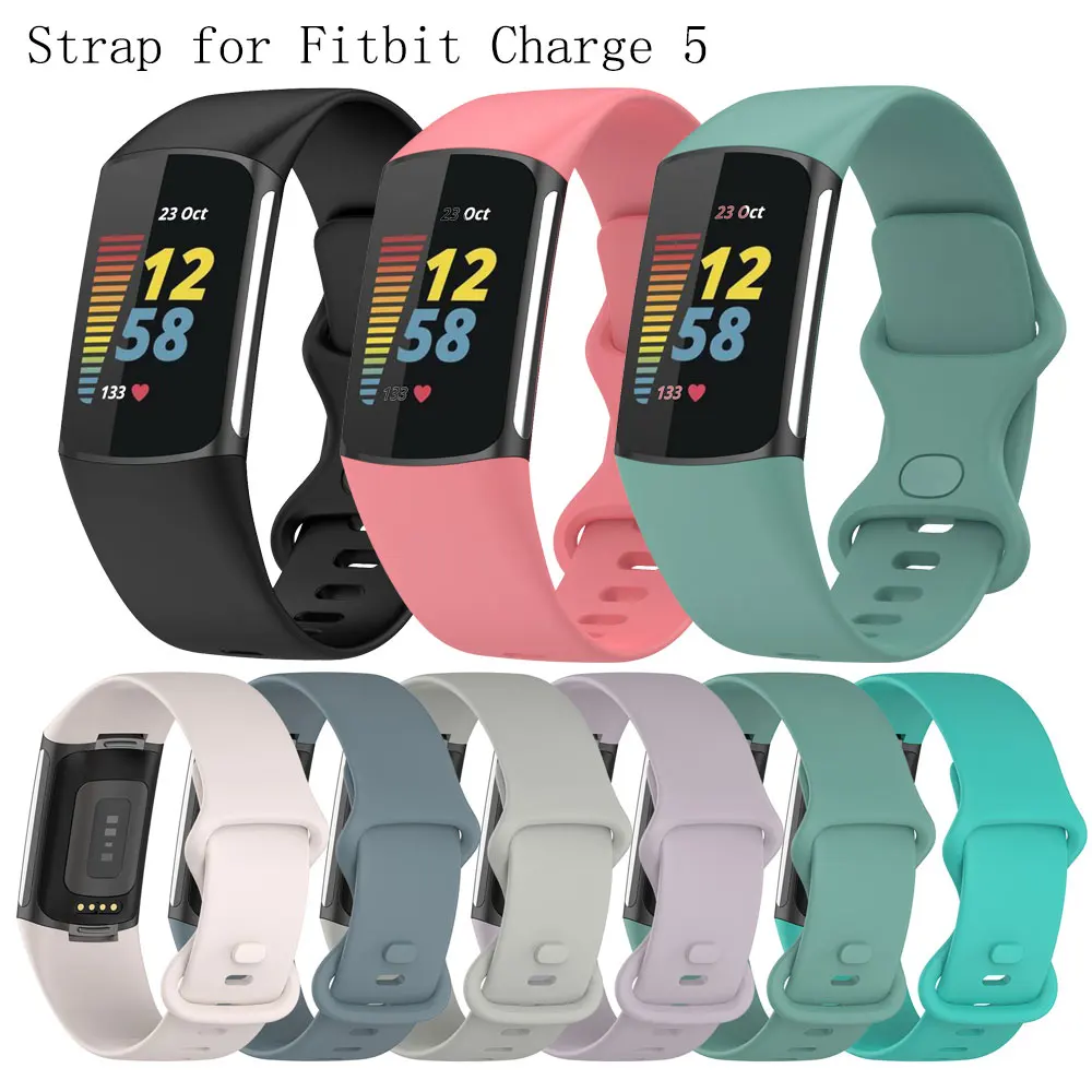 

For Fitbit Charge 5 Watch Strap Silicone Wristband Replacement Belt Watchband For Fit Bit Charge 5 Band Bracelet Accessories