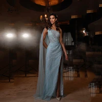 xijun dignified one shoulder bead prom dresses gorgeous corset glitter sequin party dresses ruched high split evening dresses