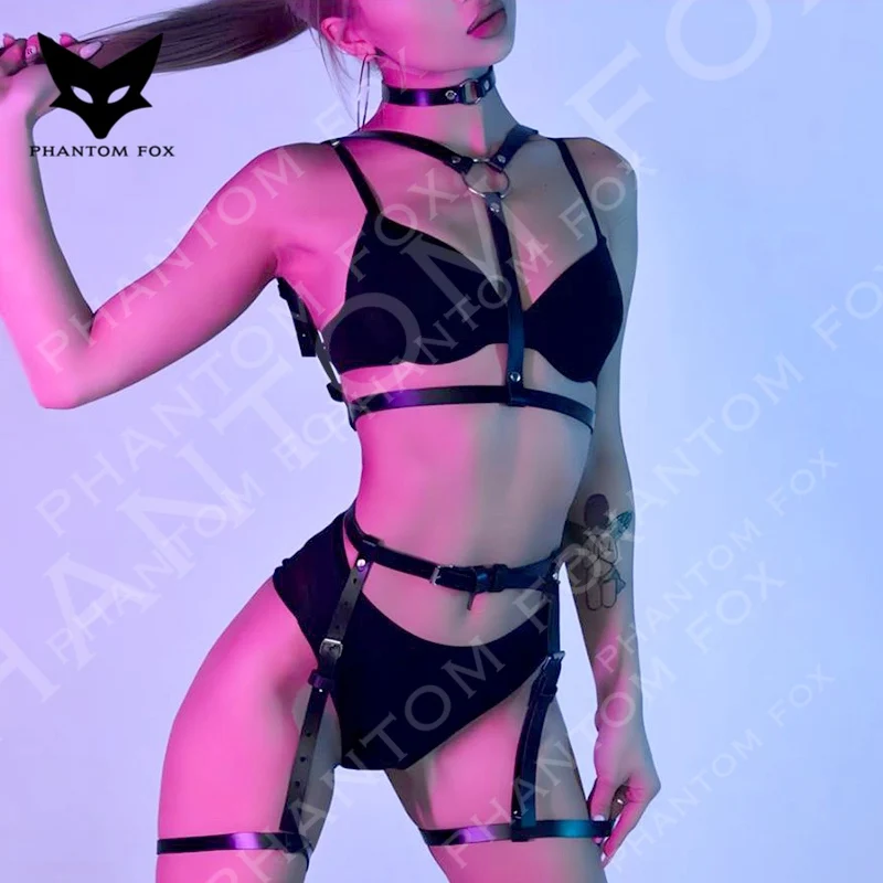 

Body Harness for Woman Bondage Lingerie Harness Belt Leather Lingerie Garter Belt Stocking Goth Suspenders Fetish Women Clothing