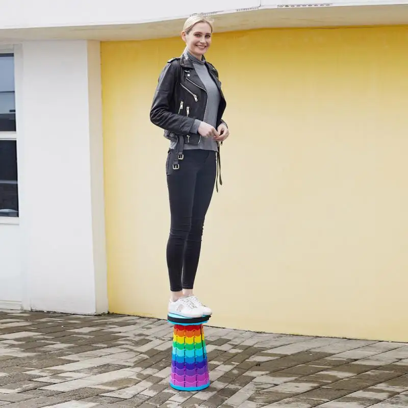 

Retractable Plastic Chair Outdoor Family Telescopic Stool Plastic Stool Convenient Sturdy Seat Adjustable Collapsible Stool 2023