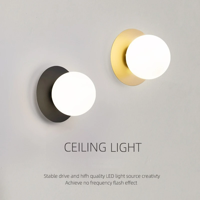 

Nordic wall decor Minimalist bedside wall lamp living room bedroom background hotel staircase corridor lamp entrance lighting