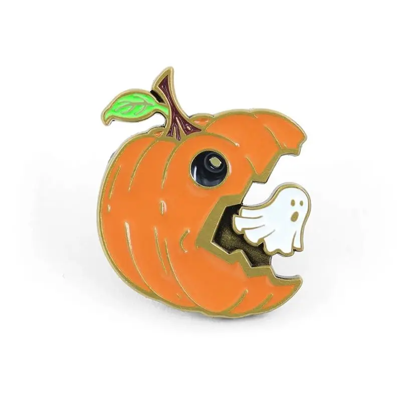 

Эмалевая брошь «Милый тыквенный призрак»