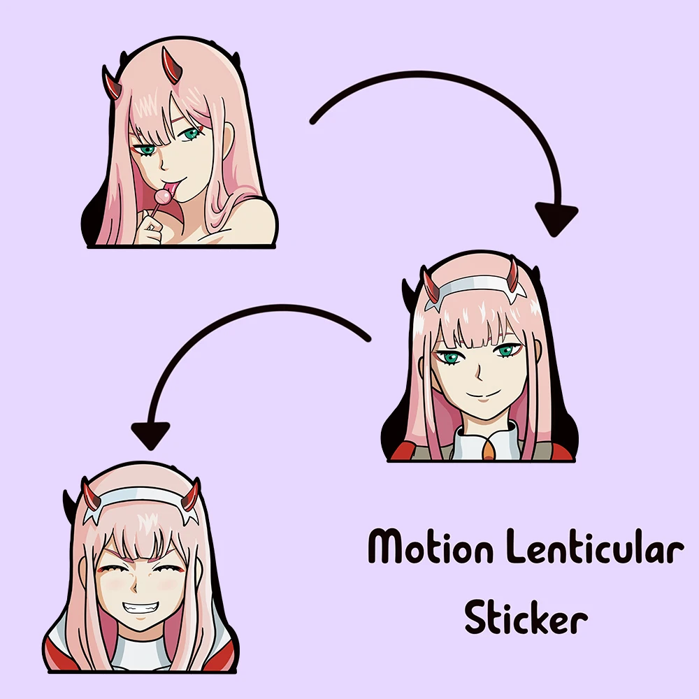 

Zero Two Sticker DARLING In The FRANXX Motion Sticker Anime Waterproof Decals for Cars,Laptop, Refrigerator, Etc