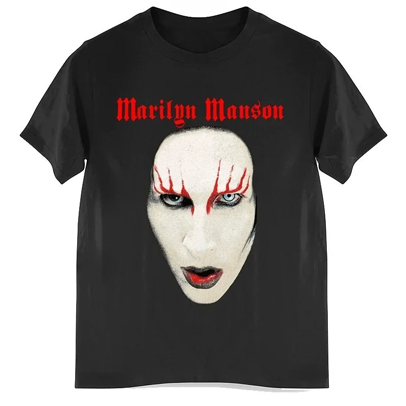 

Close-Up Adult T-Shirt Marilyn Manson Retro Washing Summer Men Homme Unisex Tee Tops Frog Drift Fashion Wear Streetwear T Shirt