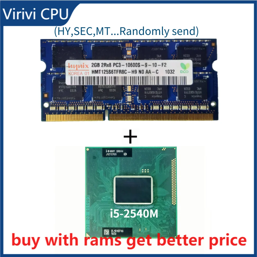 

DDR3 2G 1333 МГц со стандартным процессором i5 2540M, процессор для ноутбука, Socket G2 (rPGA988B) SR044