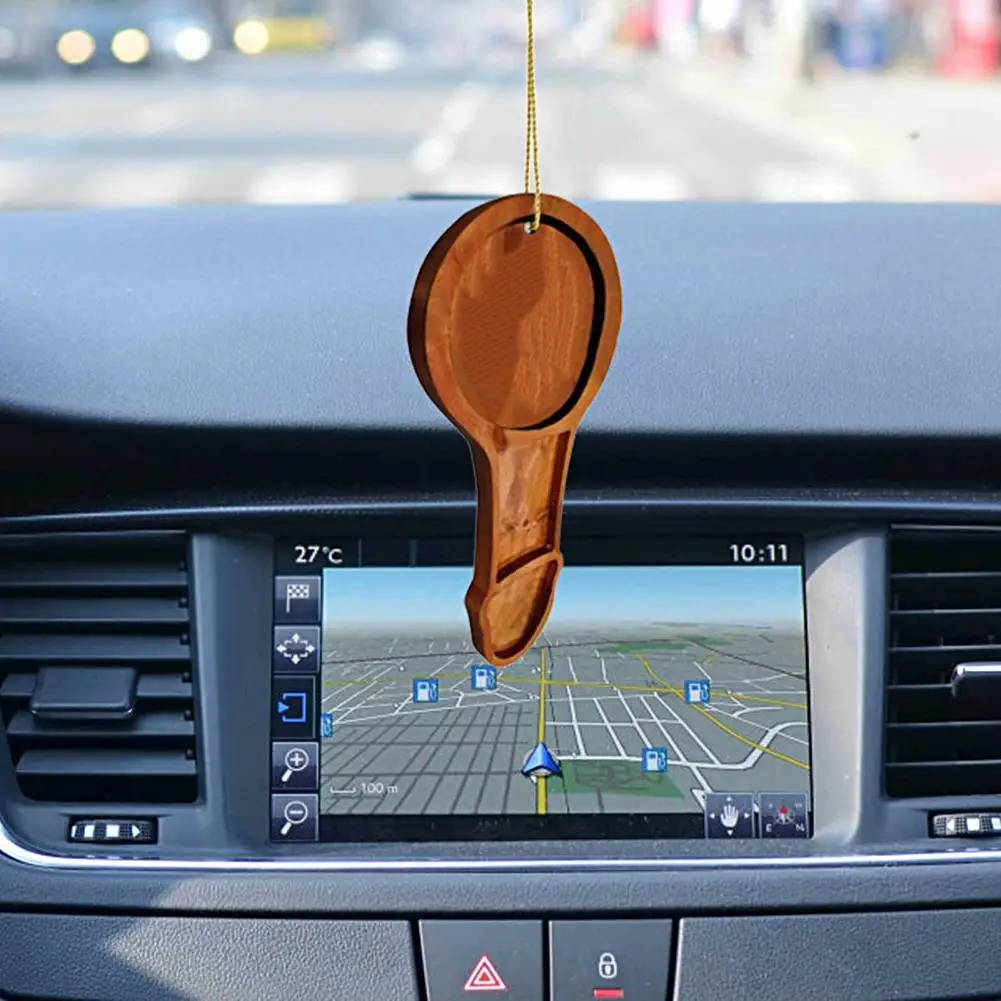 

Hanging Ornament Vivid Shaped Anti-scratch Wooden Decorative Novelty Small Burr-free Car Pendant Home Decoration