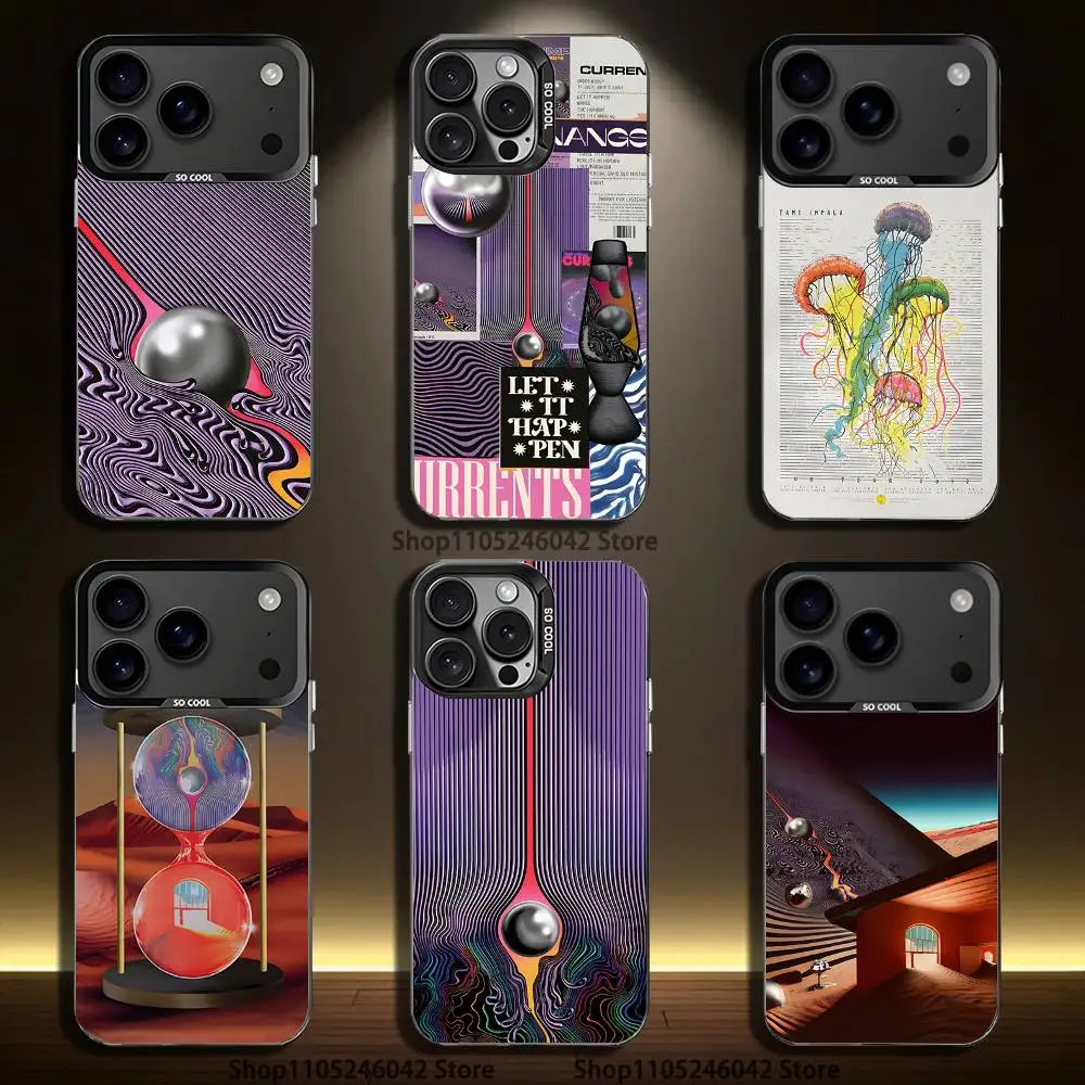 Фото Чехол Tame Impala Psychedelic Art для iPhone 17, 16, 15, 14, 13, 12, 11, Pro, MAX, Plus, черный, противоударный, матовый, в стиле Candy №1