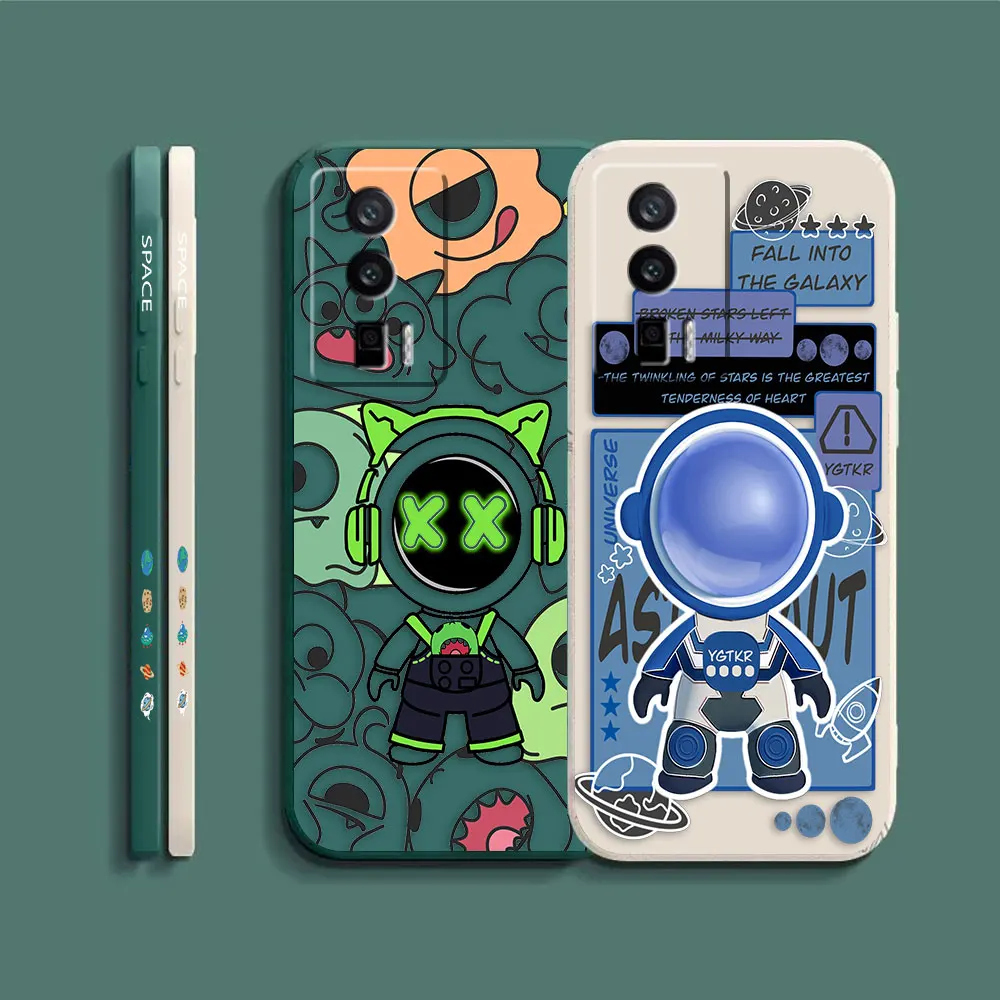 Case For Redmi K60E K60 K50 K40S K40 K30 K20 12C 10C 9A 9 8 10X 10A Pro 4G 5G Gaming Case Shell Astronaut FALL INTO THE GALAXY
