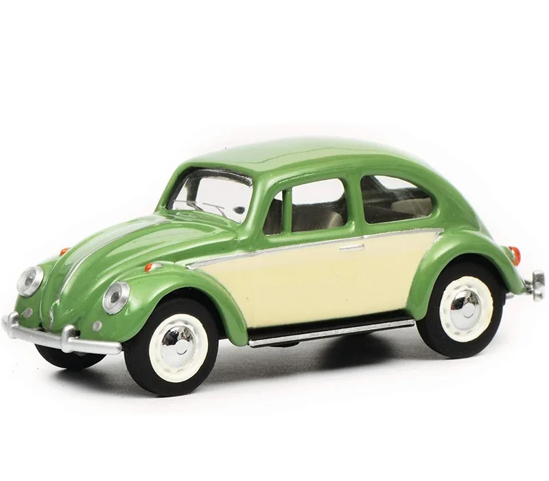 

Schuco 1:64 VW Beetle green beige Diecast Model Car