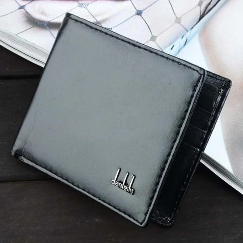 

1pcs Men Business Bifold Wallet Men's PU Leather Credit ID Card Holder Case Solid Purse Pockets Bags Luxury Money
