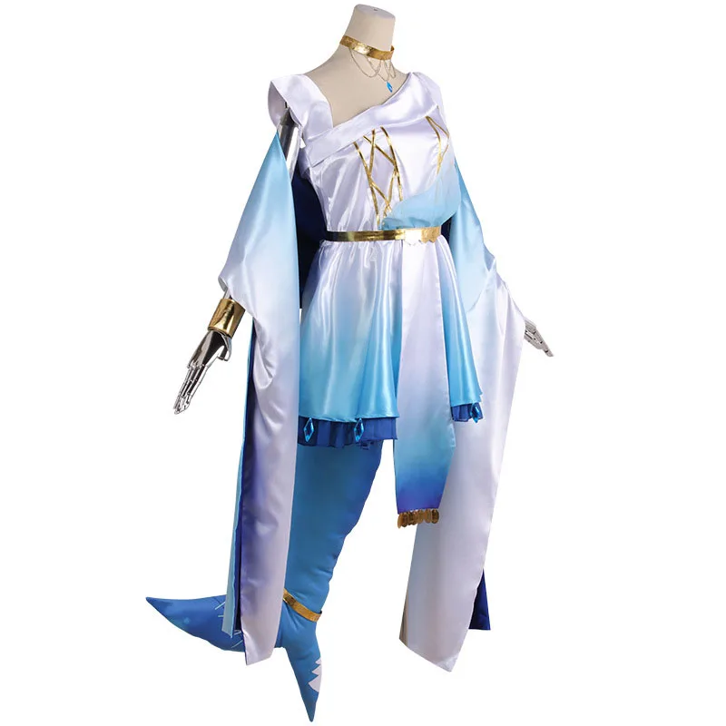 Hololive EN Gawr Gura костюм для косплея унисекс размер Vtuber Shark формальное платье юбка