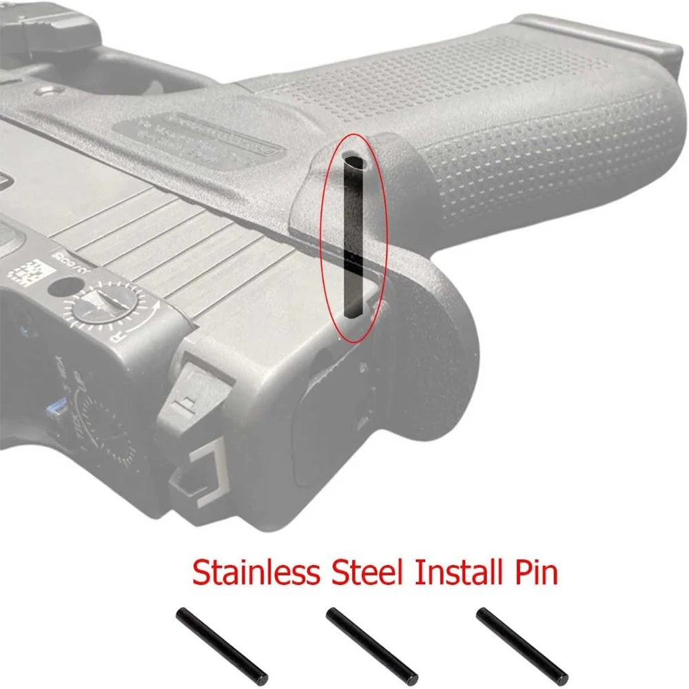 Фото НОВЫЙ Набор из 3 адаптеров для крепления на прикладную планку Beavertail для Glock 43x/48, прочный нейлоновый захват, включает в себя установочный штифт из нержавеющей стали №2