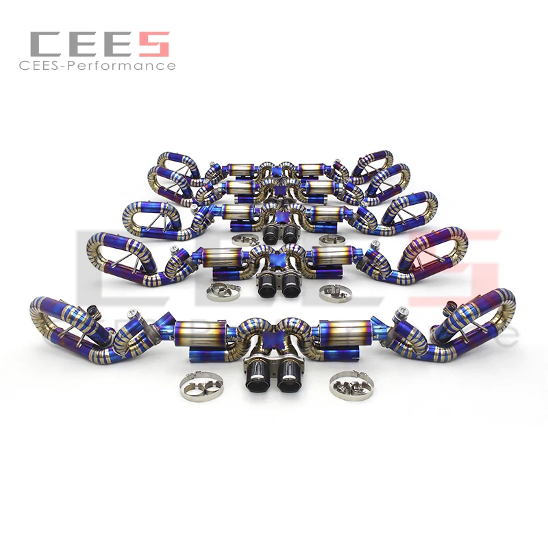 Клапан CEES для Porsche 911 991 1 GT3 3 8 T 2010-2016 титановый гоночный выхлопная труба Valvetronic