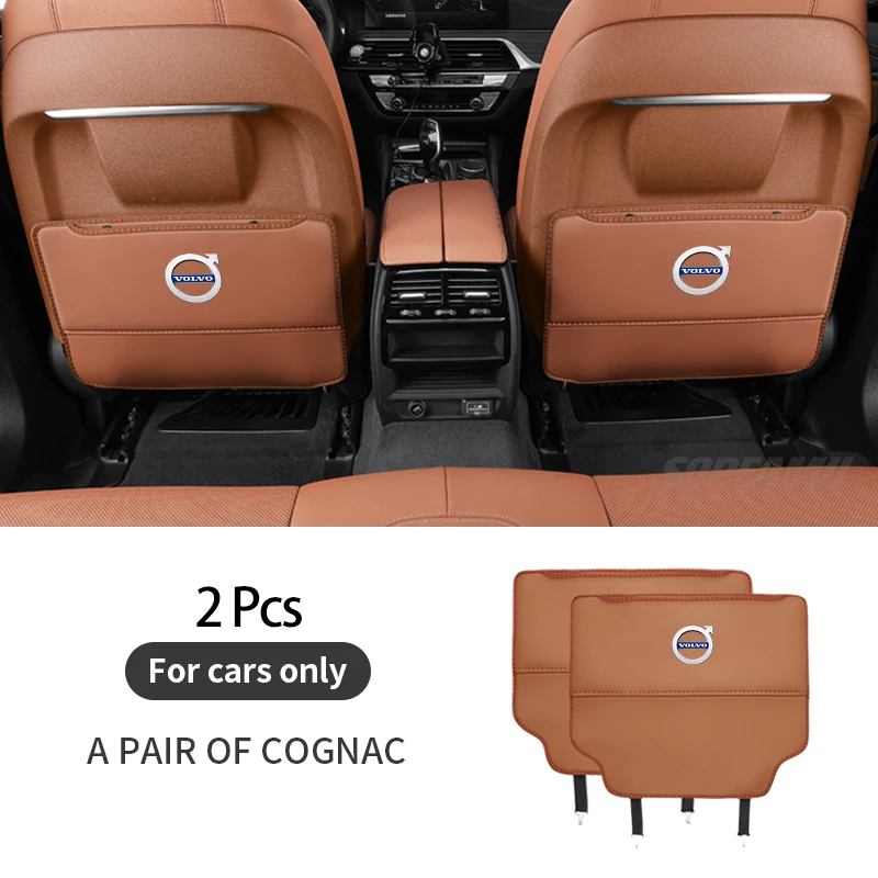Volvo XC40 XC60 XC70 XC90 C70 V40 V60 V70 V90 S40 S60 S80 S90 Сумка для хранения спинки автомобильного сиденья Защита задней спинки Противоударная накладка