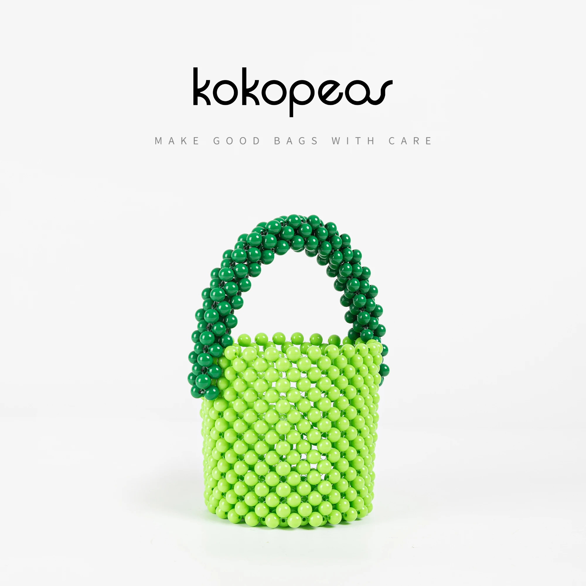 

KOKOPEAS Brand Designer Lady Evening Clutch Purse 2023 Trend Beaded Cross Body Handbag Mini Party Bucket Tote Bag for Summer