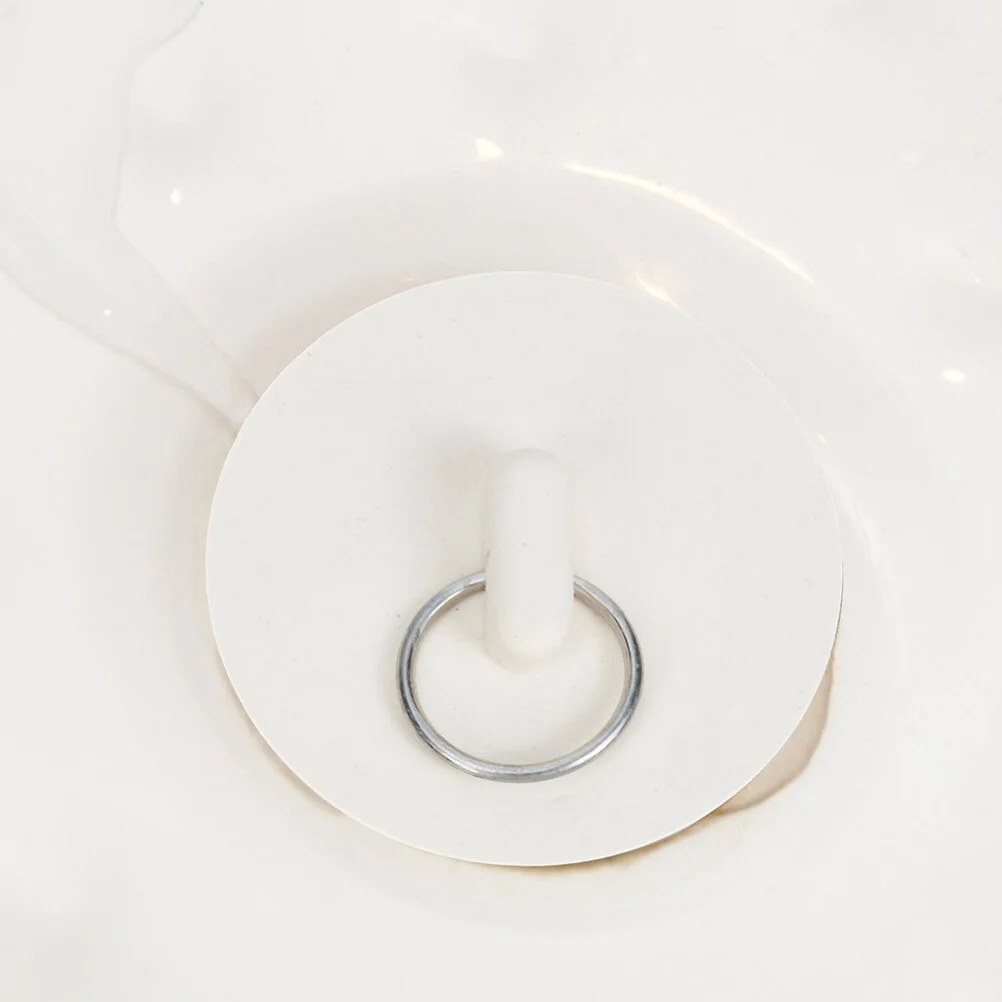 

8 Pcs Drain Pipe Stopper Bathroom Tub Sink Bathtub Cover Pull Ring Rubber Stoppers Kitchen Overflow Plug