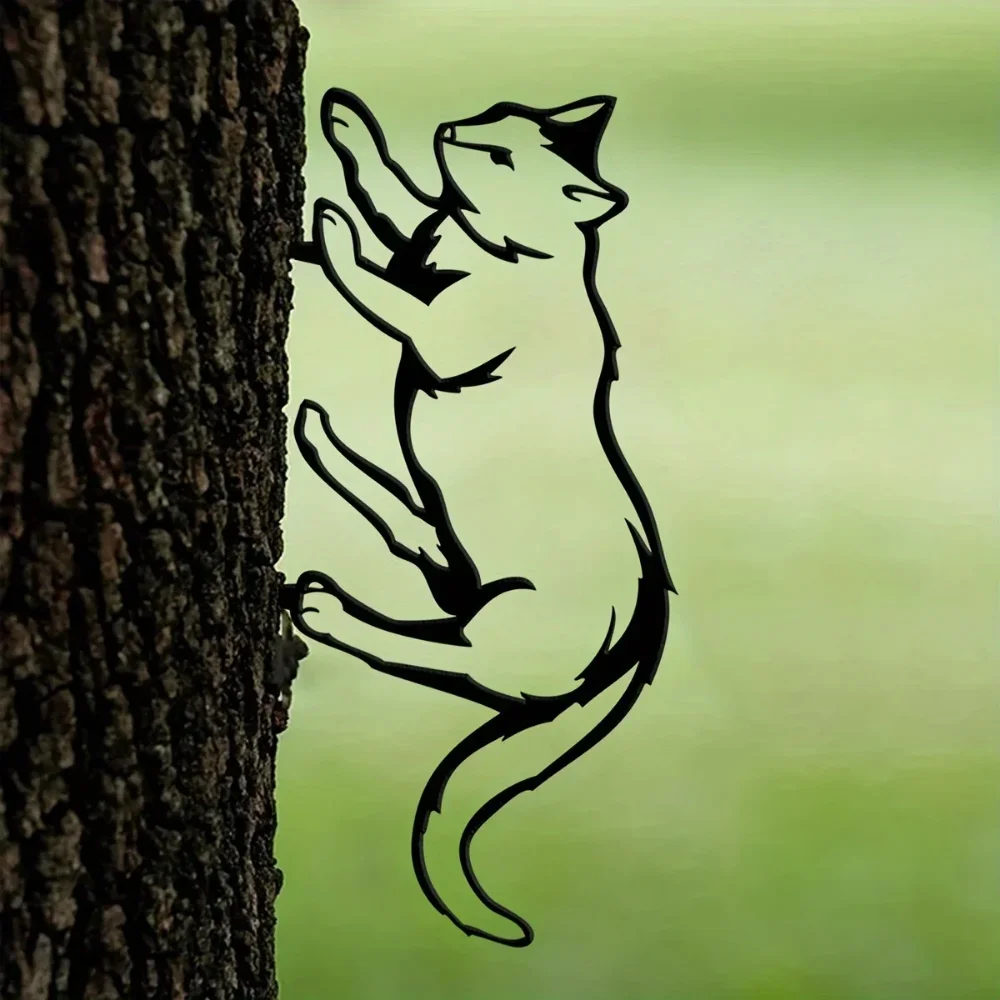 Привлекательный Металлический Садовый Кол Для Кошек Деревенский Уличный Декор