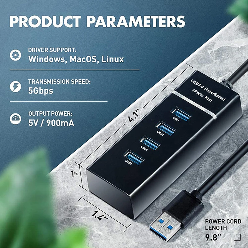 

High Speed USB Hub 3 0 4 Ports For PC Computer Docking Station Adapter Splitter for Hard Drives Mouse Keyboard Extend Adapter