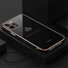 Чехол для телефона с квадратной рамкой и Кленовым листом для iPhone 13 11 12 Pro Max XS X XR 7 8 Plus