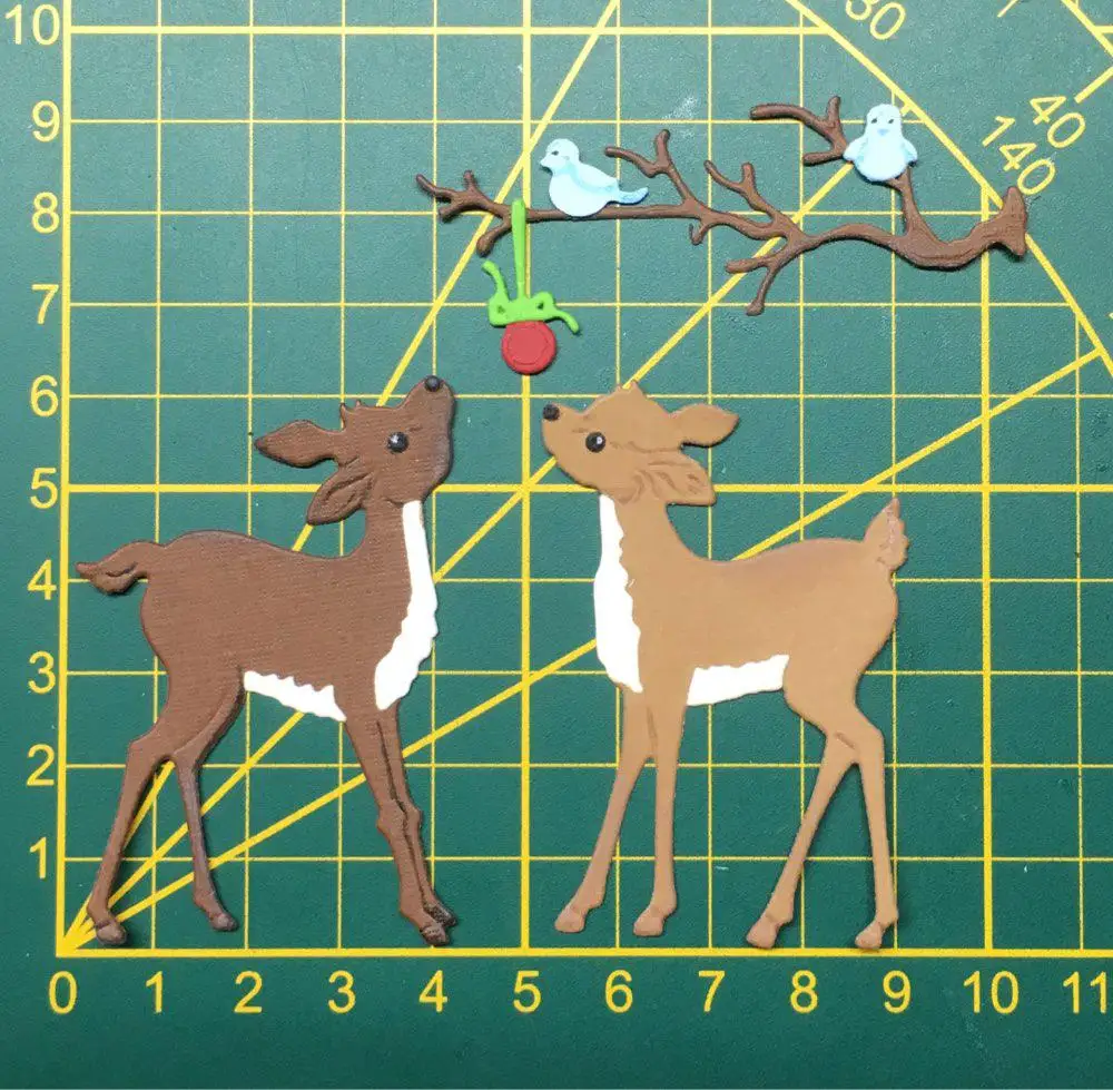 

Christmas Deers Deer Metal Cutting Dies Birds Stencils Diy Scrapbooking Cut Die