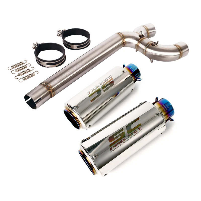 

Slip On For Motorcycle Accessories Yamaha FZ6 FZ6N FZ6S 2004-2011 Exhaust Tips 245mm Mid Link Pipe System Stainless Steel