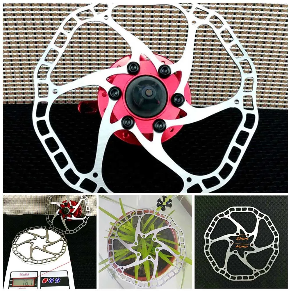 

Bicycle Hydraulic Disc Brake Rotors 160mm With 6 Bolts 75+-8g/160mm Universal Mountain Road Racing Bike Stainless Steel Part