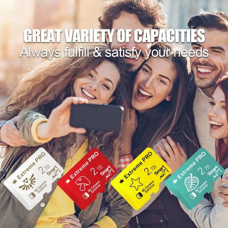 Высокоскоростная карта памяти Micro TF SD на 1 ТБ 128 ГБ 256 V30 мини SD-карты 512 флэш-карта