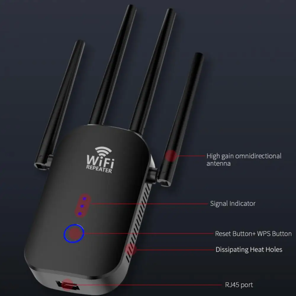 

Двухдиапазонный усилитель сигнала Wi-Fi WR758AC1200M