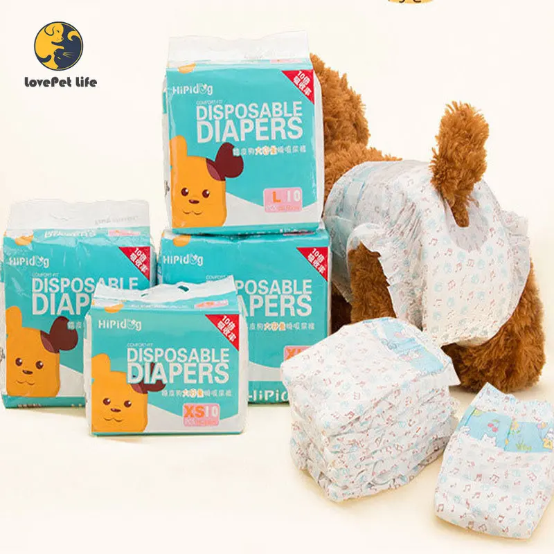 

Памперсы для собак, одноразовые водонепроницаемые подгузники с супер поглощением